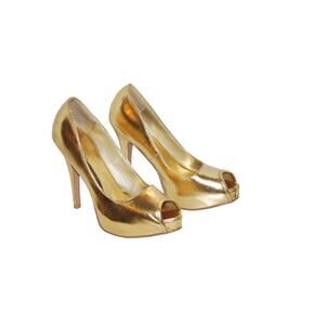 Gold High Heels Qupid Size 6